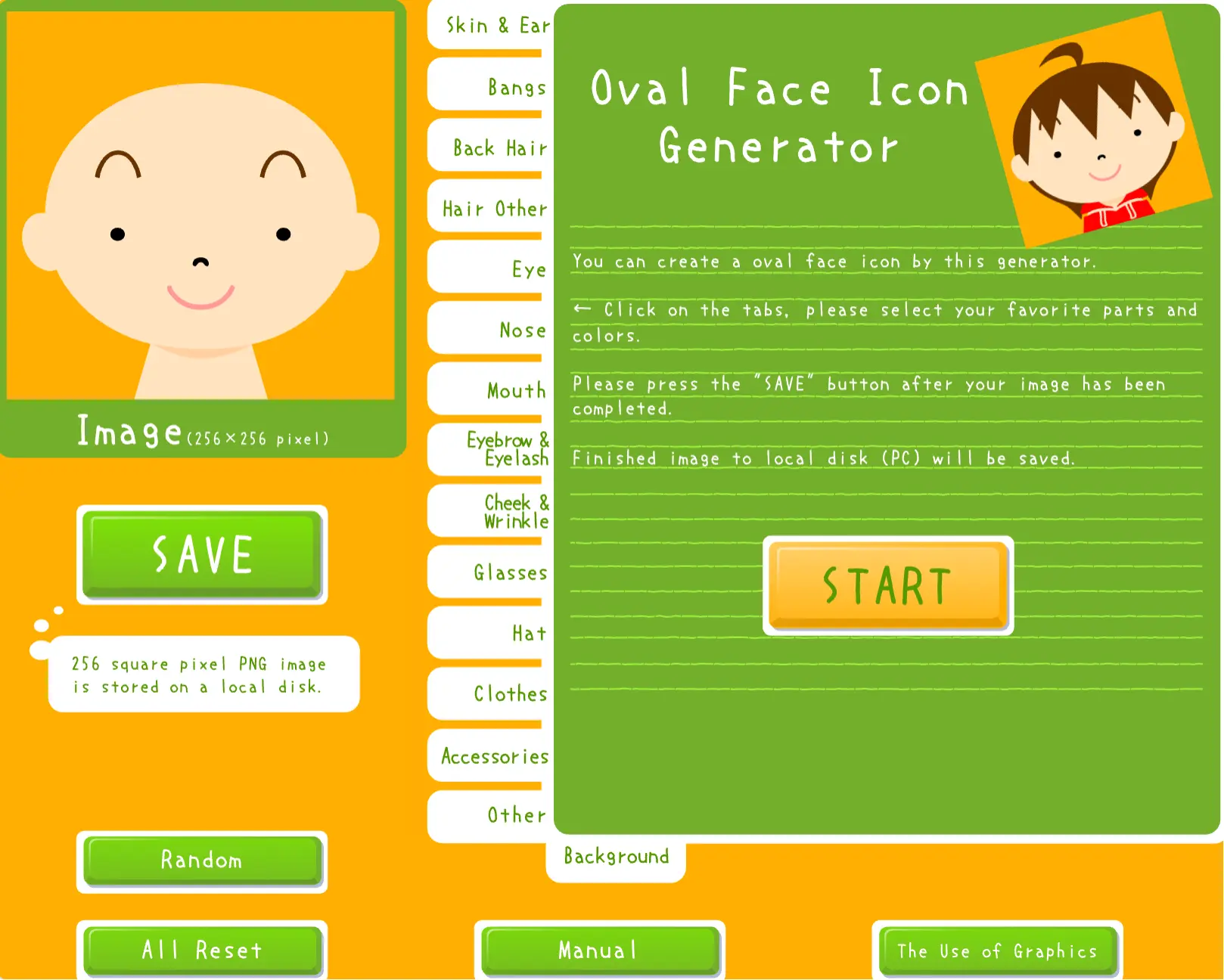 Square Face Icon Generator(No Flash) - faceicongenerator.org